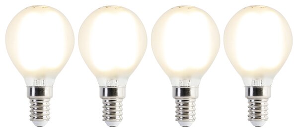 Set od 4 LED žarulja E14 P45 mat 3.5W 360lm 2700K
