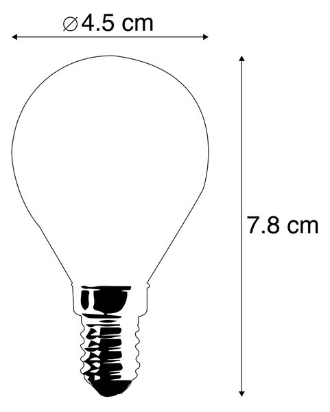 Set od 4 LED žarulja E14 P45 mat 3.5W 360lm 2700K