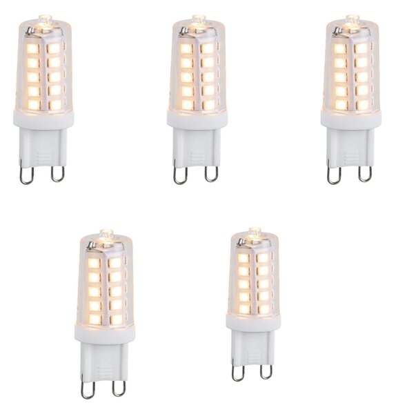Set od 5 G9 3-stupanjskih prigušivih LED žarulja 3W 250lm 2700K