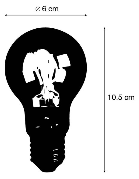 Set od 5 E27 prigušivih LED spiralnih žarulja A60 Goldline 4W 270 lm 2200K