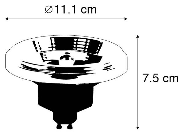 Set od 5 GU10 3-stupanjskih prigušivih LED žarulja AR111 11W 620lm 2000-3000K