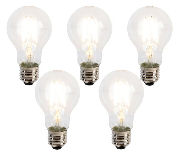 Set od 5 LED žarulja s filamentom E27 A60 senzor sumraka 4W 470lm 2700K