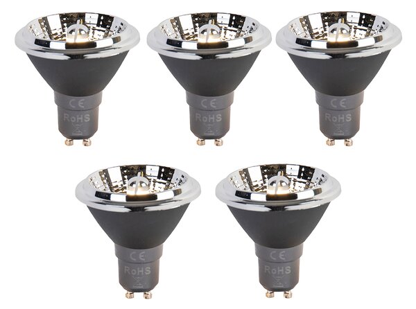 Set od 5 GU10 3-stupanjskih prigušivih LED žarulja s promjenom temperature boje AR70 6W 320lm 2000-3000K