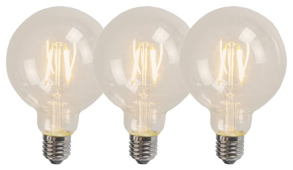 Set od 3 E27 LED žarulja sa žarnom niti G95 4W 320lm 2700K