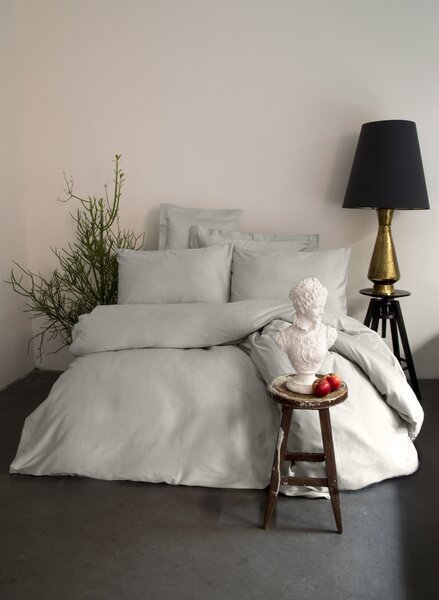 Set posteljine s plahtom Satin Simply Grey