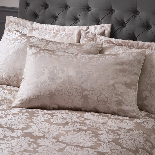 Bež posteljina za krevet za jednu osobu od damasta 135x200 cm Damask Jacquard – Catherine Lansfield
