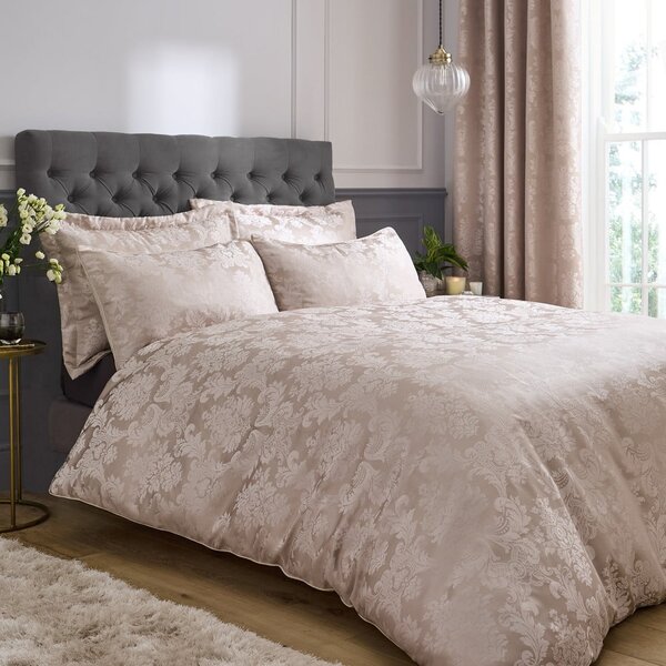 Bež posteljina za krevet za jednu osobu od damasta 135x200 cm Damask Jacquard – Catherine Lansfield