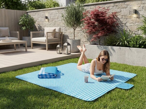 Sklopiva plažna podloga za piknik PIKNIX 145x200 cm - više boja Boja: Plava
