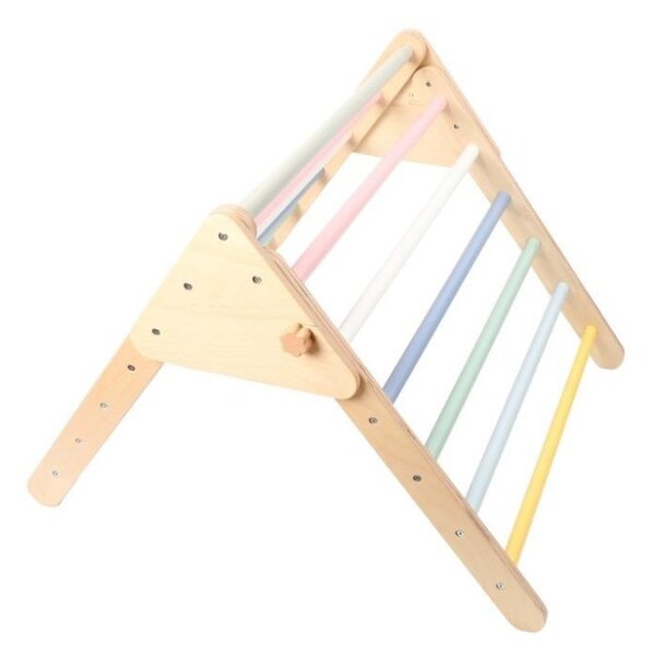 Drveni Piklerov trokut MONTY, 59 cm, s Montessori pločom, višebojni ELIS design