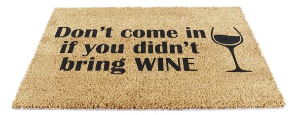 Otirač od kokosovih vlakana 40x60 cm Without Wine – Artsy Doormats