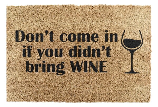 Otirač od kokosovih vlakana 40x60 cm Without Wine – Artsy Doormats