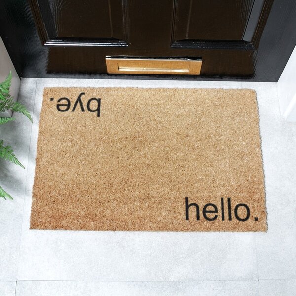 Otirač od kokosovih vlakana 40x60 cm Hello, Bye – Artsy Doormats