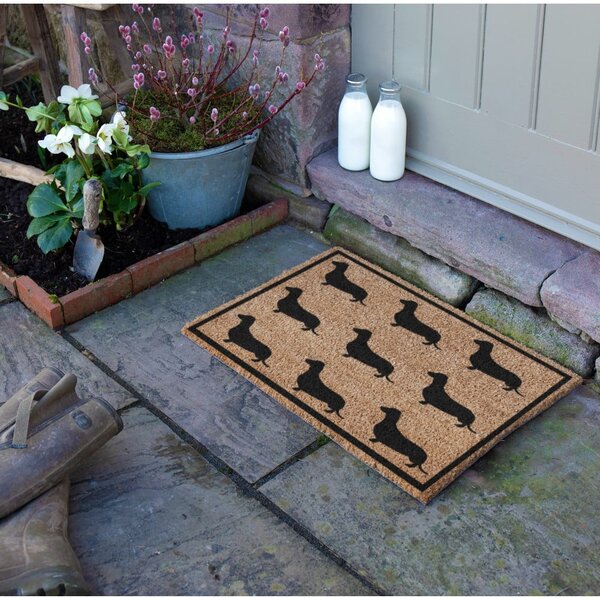 Otirač od kokosovih vlakana 40x60 cm Dachshund – Artsy Doormats