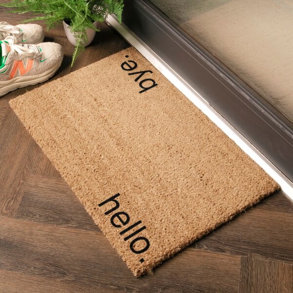 Otirač od kokosovih vlakana 40x60 cm Hello, Bye – Artsy Doormats