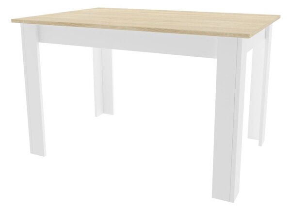 Blagovaonski stol 120x80cm Sonoma/White Edgy