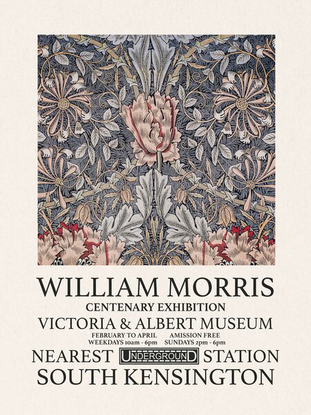 Reprodukcija umjetnosti Honeysuckle (Special Edition) - William Morris, (30 x 40 cm)