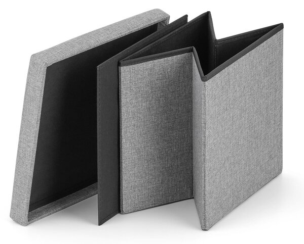 Siva sklopiva tabure FURELA L 38 x 38 x 38 cm