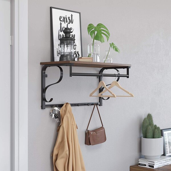 Zidna vješalica TAYLOR, smeđa