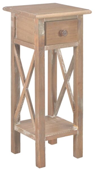 VidaXL Bočni stolić smeđi 27 x 27 x 65,5 cm drveni