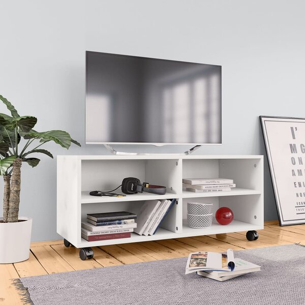 VidaXL TV ormarić s kotačima bijeli 90 x 35 x 35 cm od iverice