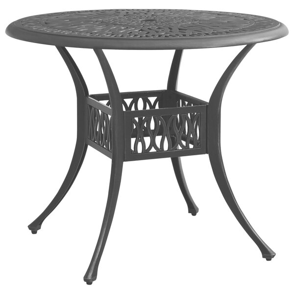 VidaXL Vrtni stol crni 90 x 90 x 74 cm od lijevanog aluminija