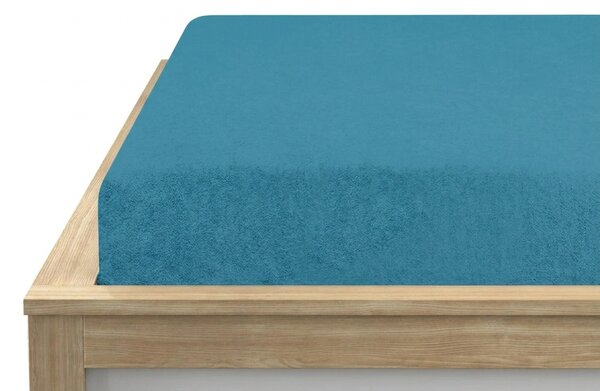 Frotirna plahta EXCLUSIVE tamno tirkizna 90 x 200 cm