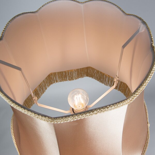 Retro podna lampa mesingana s Granny sjenilom zlatne boje 45 cm - Kaso