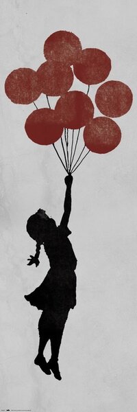 Poster Banksy - Girl Floating, (53 x 158 cm)