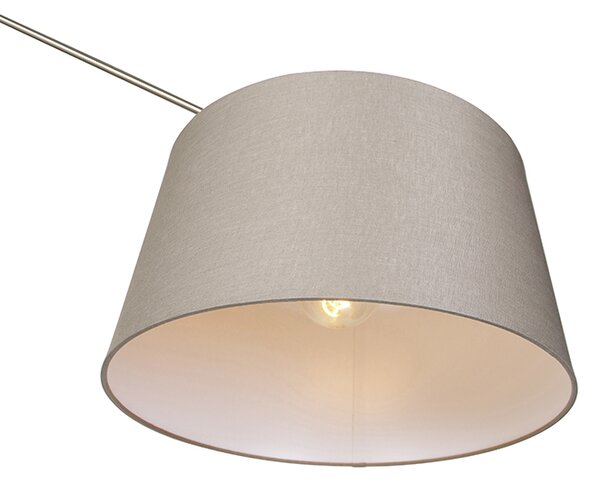 Moderna podna lampa od čelika s taupe sjenilom 45 cm - Editor