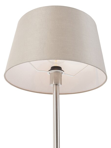 Moderna stolna svjetiljka od čelika s taupe sjenilom 35 cm - Simplo
