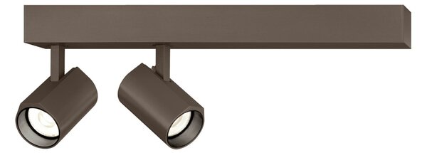 Wever & Ducré Lighting WEVER DUCRÉ LED stropni reflektor, Ceno bronca, 2.700 K, 2 svjetla, prigušiva, Bronca / stari mesing, Dnevni boravak/blagovaonica, Aluminij