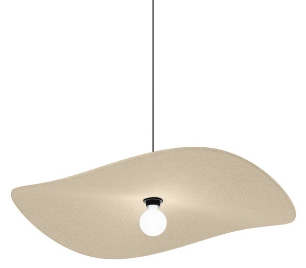 Wever & Ducré Lighting WEVER & DUCRÉ viseća svjetiljka Wave Soft 3.0, filc, boja vapnenca, prigušiva, Bež, Dnevni boravak/blagovaonica, Tkanina / tekstil