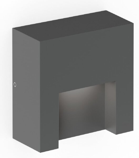 Wever & Ducré Lighting WEVER & DUCRÉ Reto 0.8 vanjska zidna LED svjetiljka, antracit, prigušiva, Crno, Aluminij, Zidna utičnica ispod