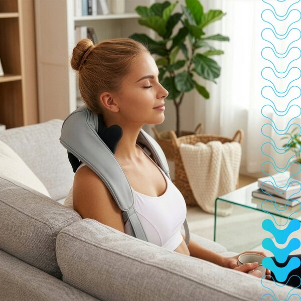 22w baterija. prijenosni uređaj za masažu i grijanje vrata i leđa shiatsu masažer usb
