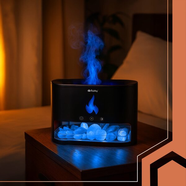 10w difuzor dekorativni led rgb kamin 250ml ovlaživač zraka usb
