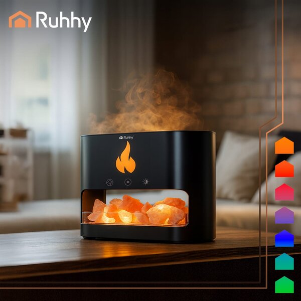 10w difuzor dekorativni led rgb kamin 250ml ovlaživač zraka usb