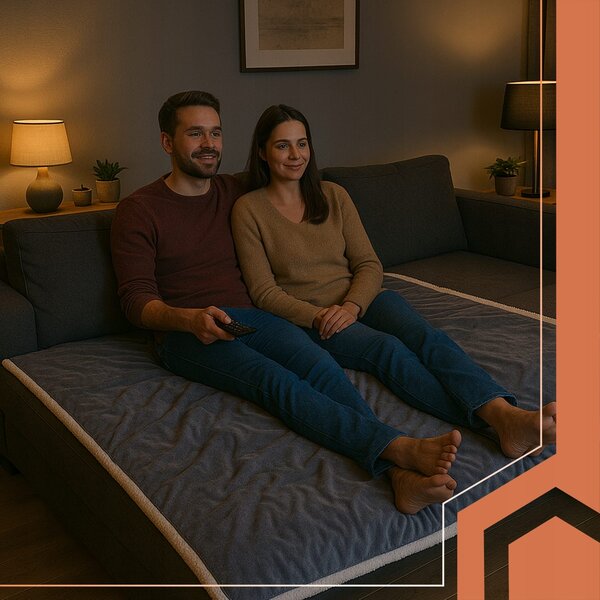 85w električna periva grijaća deka 180x130cm sivo-bijela