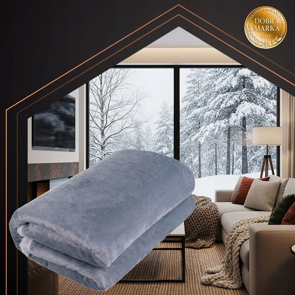 85w električna periva grijaća deka 180x130cm sivo-bijela