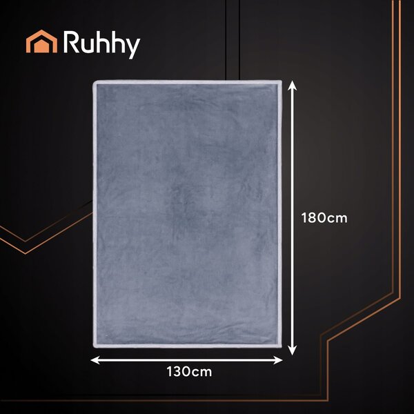 85w električna periva grijaća deka 180x130cm sivo-bijela