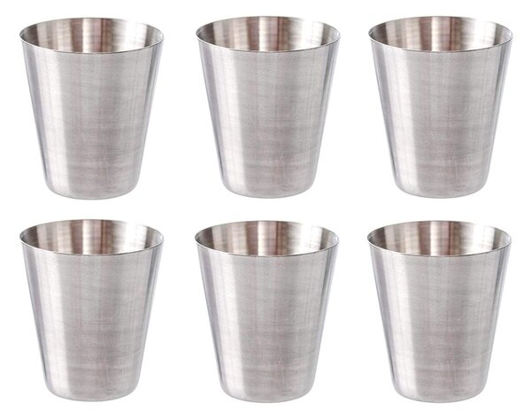 Set od 6 inox prijenosnih čaša 30ml + vrećica