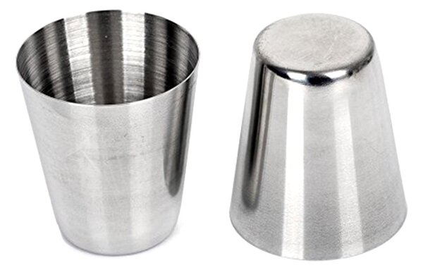 Set od 6 inox prijenosnih čaša 30ml + vrećica