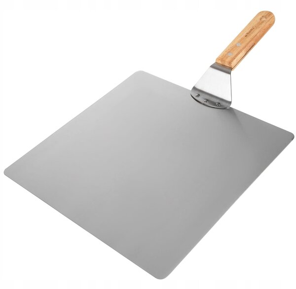 Jak reket za pizzu od nehrđajućeg čelika 47 cm drvena ručka + silikonska rukavica