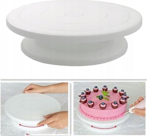 Rotirajući tanjur za tortu + 3 lopatice za ukrašavanje 28cm