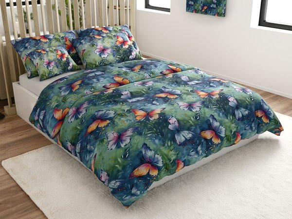 Posteljina od mikrovlakana COLORFUL BUTTERFLY, šarene Dimenzije posteljine: 70 x 90 cm | 140 x 220 cm