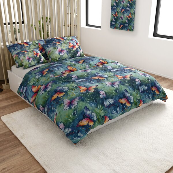 Posteljina od mikrovlakana COLORFUL BUTTERFLY, šarene Dimenzije posteljine: 70 x 90 cm | 140 x 220 cm