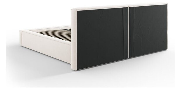 Bež tapecirani bračni krevet s prostorom za pohranu s podnicom 160x200 cm Arendal – Cosmopolitan Design