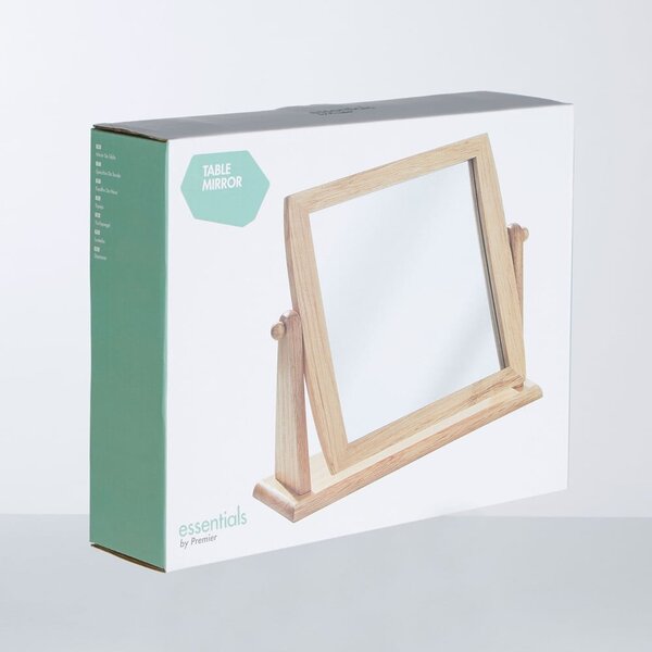 Ogledalo s okvirom od masivnog drveta 33x27 cm – Premier Housewares