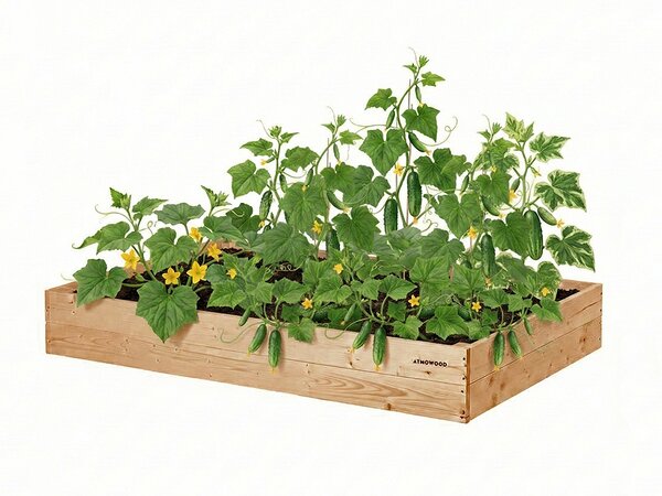 ATMOWOOD Povišena gredica od ariša 140 x 80 x 20 cm