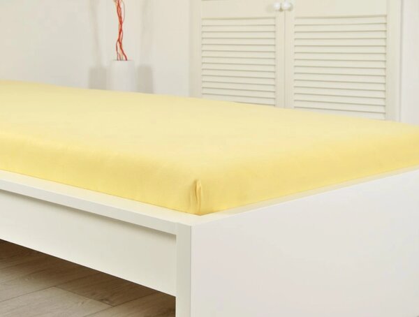Jersey plahta ALVORA 90x200 cm svijetlo žute