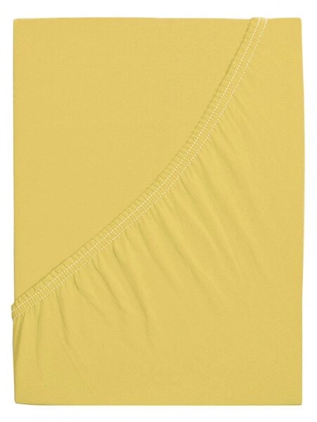 Jersey plahta ALVORA 90x200 cm svijetlo žute